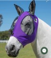 Kool Master Lycra Pull On Fly Mask with Ears Purple/Black